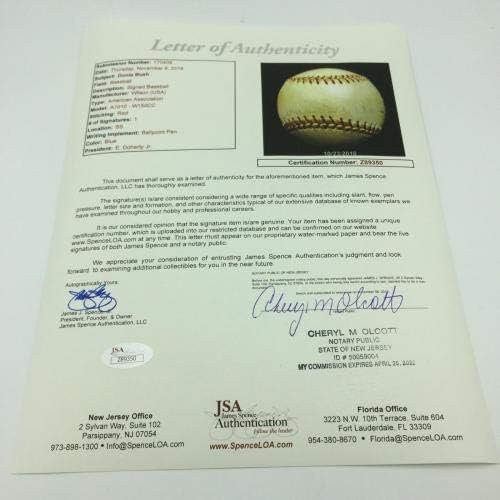 O single raro Owen Donie Bush assinou autografado o beisebol de 1950 com JSA COA - Bolalls autografados