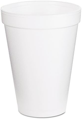 4 Conjunto de 1000 - Dart Container Corp. 12J12 Copos de espuma, 12 oz, branco