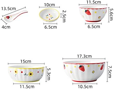 Conjunto de tabela de mesa de cerâmica de 56 peças PDGJG, pratos domésticos e conjunto de combinação de colher, design criativo