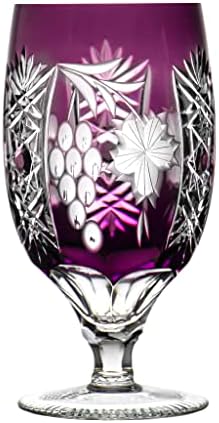 Ajka Marsala Amethyst Purple Churge Cryed Cryd Iced Beverage Goblet 15.2 oz - unidade única