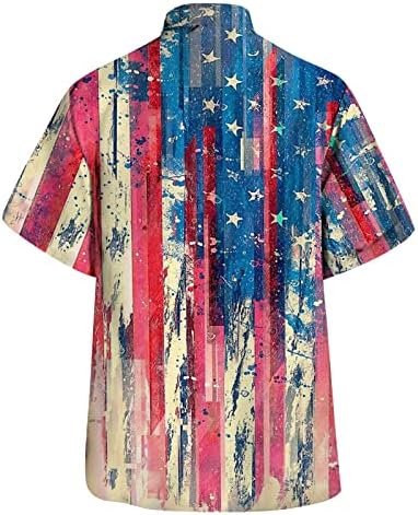 BMISEGM Summer T camisetas para homens da primavera masculina Independência do dia da bandeira da moda de moda casual mass de manga longa camisetas