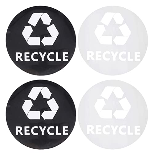 Doitool Calcomanias para AUTOS Tags pretas Reciclo Símbolo Adesivo 3pcs Reciclagem redonda Decalque Recick