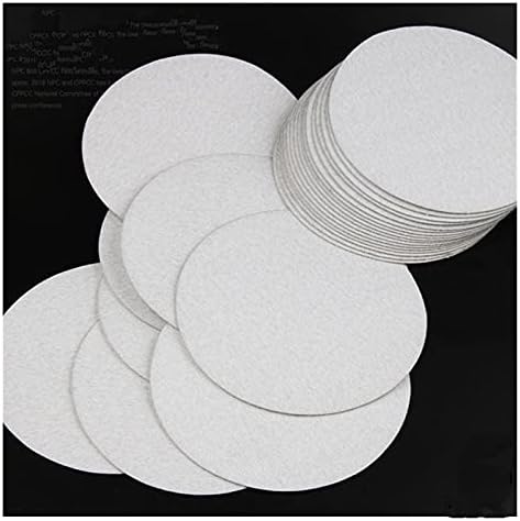Lixa de polimento e lixamento 20 discos de lixa seca branca redonda de 4 polegadas de 100 mm, areia de lixa 60-1000 gancho e