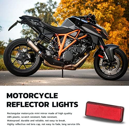 Segurança Dreamizer Reflector Retângulo Marcador LED Indicador Luz M6 Para Shadow FZ6R FZ09 VMAX YZF R1 VSTAR 950 XSR900 - RED