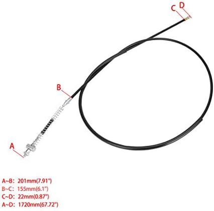 FVRITO Freio de tambor traseiro de 172 cm de 67 polegadas para 196cc 6,5 hp Baja Heat Weat Hensim Massimo MB165 MB200 COLEMN