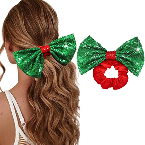 Cabelos de cabelo de Natal Bartosi Baços de cabelo verdes de cabelos e cabelos elásticos de cabelo elástico bandas de cabelo