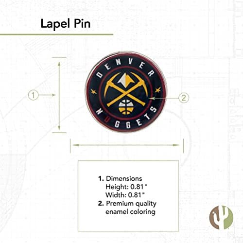 Denver Nuggets Lapeel Pin NBA Team Logo esmalte feito de metal