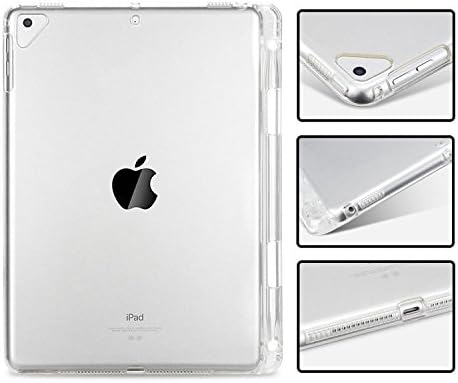 Arlgseln Soft TPU Clear iPad Pro 10.2 Caixa com porta -lápis Apple, iPad 10.2 8th 2020/9th 2021 Caso de geração Capa de proteção à prova de choque transparente para iPad 10,2 polegadas 7ª geração 2019/2020