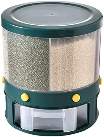 Pokhdye Rice Dispensador de arroz Contêiner Rice Storage Storage Storage Recipiente de cozinha 10 kg Latas rotativas para cereais