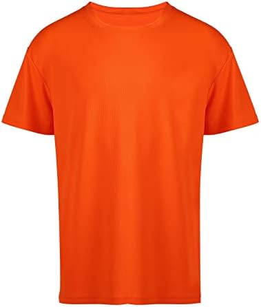 Camisas de compressão de Yasumond Men, camisetas de pescoço de tripulação rápida e seca ativa dos homens | Treino de ginástica atlético Campa de manga curta