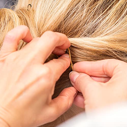 LLTGMV Bobby pinos, 100 contagem de cabelo loiro pinos de cabelo para mulheres garotas garotas pinos de cabelo invisíveis