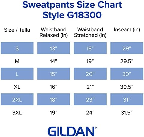 Gildan Adult Fleece Open Bottom Sortpante com bolsos, estilo G18300