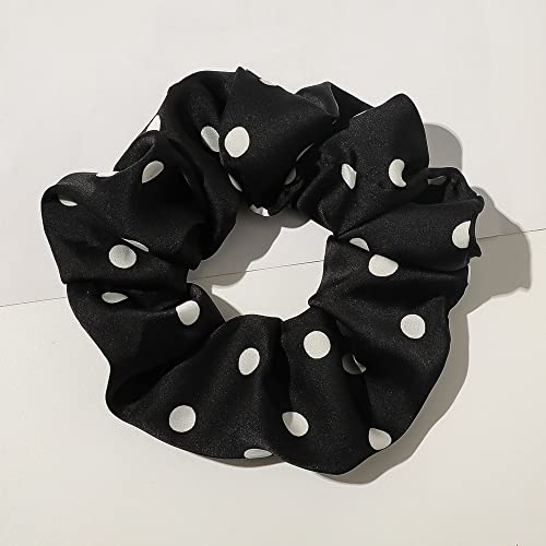 Rttyoa Silk Setin Scrunchies, scrunchie de cabelo de chita de leopardo, cores e estilos variados, elásticos macios