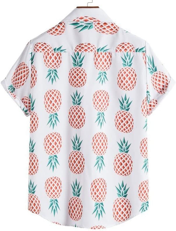 MJWDP Men's Pineapple Imprimir camisa curta short short