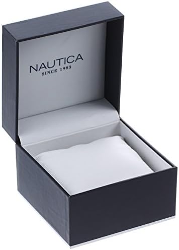 Relógio de aço inoxidável N16553G da Nautica Masculino com banda preta