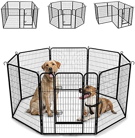 Playpen de animais de estimação de Zghong, caneta de exercício de cão de metal dobrável, cão de cachorro Playpen,