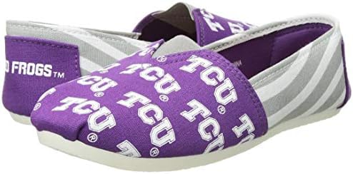 Texas Christian Horned Frogs NCAA Sapatos de lona feminina - M - M