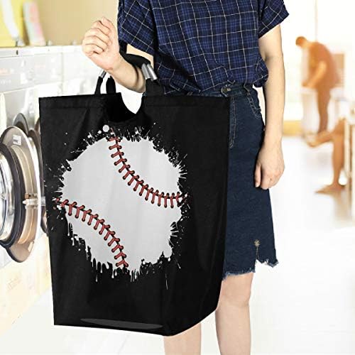 VISESUNNY Baseball abstrato de manchas de lavanderia grande lavanderia dobrável Oxford Fabric Lavandery cesto de lavanderia