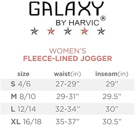 Galáxia por calça de moletom de Hartic Women - 3 Pacote de lã de lã ativa calças com bolsos - calças de moletom de tamanho grande