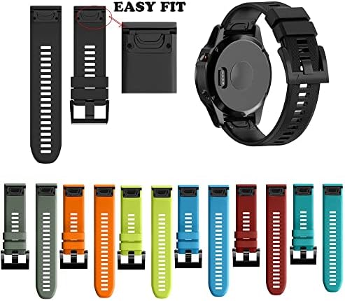 Ghfhsg liberação rápida e fácil ajuste silicone watch band 26 22 cinta de 20 mm para Garmin Fenix ​​7x, Fenix ​​7 Watch