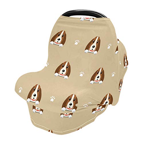 Cartoon Cute Cute Animal Animal Capas de assento do carro - capa de carrinho de enfermagem, lenço de enfermagem, com dossel de carro multiuso, para um bebê unissex