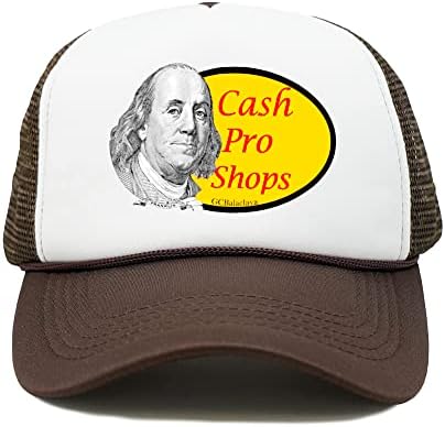 Cash Shops Men's Trucker Hat Mesh Cap - Premium Low Crown - Tamanho One se encaixa no fechamento do Snapback - Ótimo