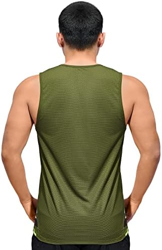 Men Tank Tops Gym Workout- Muscle Dry Fit Cutt-Off Camisetas sem mangas para executar musculação em Summer Beach