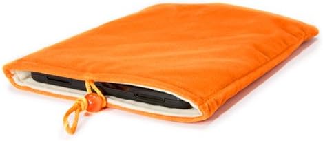 Caixa de ondas de caixa compatível com Lanix Ilium Pad Rx10 - Bolsa de Velvet, manga de bolsa de veludo macio com cordão para Lanix Ilium Pad RX10 - Bold Orange