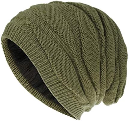 Chapéus de gorro grosos de inverno para homens elásticos lã de lã de inverno para adultos macios adultos frios em clima frio grãos