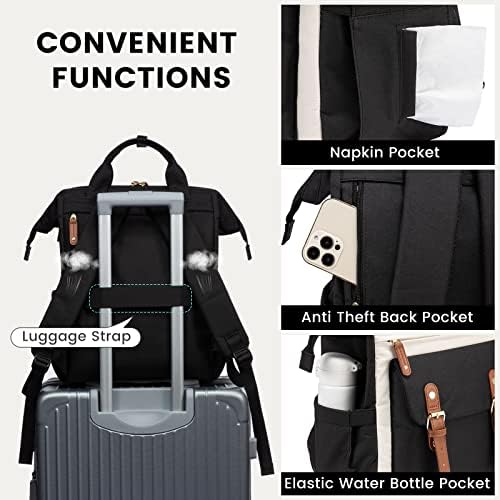 Backpack de laptop lovevook para mulheres Trabalho Backpacks de computadores de viagens Backpacks, bolsa de laptop para professores