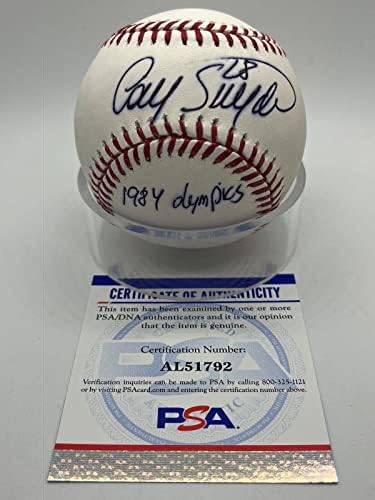 Cory Snyder 1984 Olimpíadas assinadas Autograph Official MLB Baseball PSA DNA - Bolalls autografados