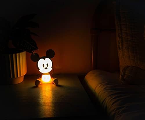Disney Mickey Mouse Luz de humor figural | Lâmpada de mesa de mesa com luz LED para quarto, mesa, sala de estar | Casa dos itens essenciais da sala de decoração, presentes fofos e colecionáveis ​​| 6 polegadas de altura
