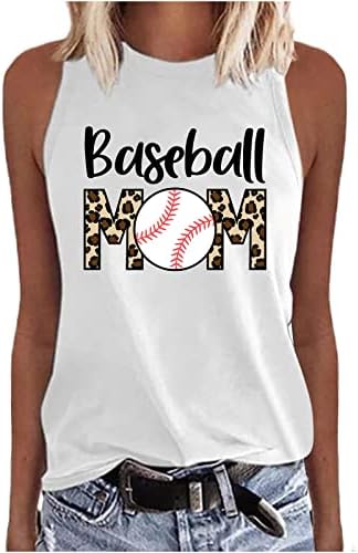 Tampo de tanque de mamãe de beisebol para mulheres 2023 verão de verão, camiseta de camiseta de camiseta de beisebol para meninas para meninas adolescentes