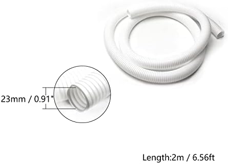 OTHMRO 1PCS 8/9 polegadas OD 6,56 pés conduítes elétricos, tubo de tear de fio sem espuma Tubo de corrugado, tampa flexível