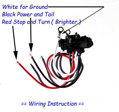 2 Red 4 Round LED Freio/Stop/Turn/Tail Light Kit com plugue de ilhó Lente Clear KL-25108C-RK
