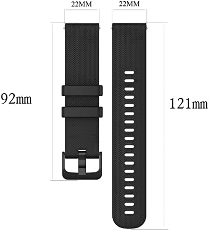 Lokeke Compatível com Garmin Forerunner 255 Banda de substituição, 22mm Substituição de pulso de silicone de 22mm Strap