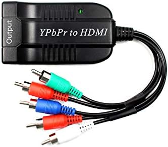 Conversor masculino YPBPR para fêmea HDMI, componente para cabo adaptador HDMI, conversor 5RCA RGB YPBPR para HDMI suporta 1080p