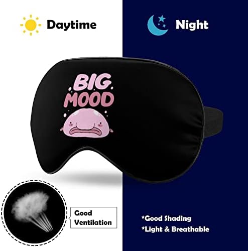 Big Humor Pink Blobfish Sleep Máscara de olho macio e engraçado olho de olho capa de olho de olhos máscara de dormir para viajar