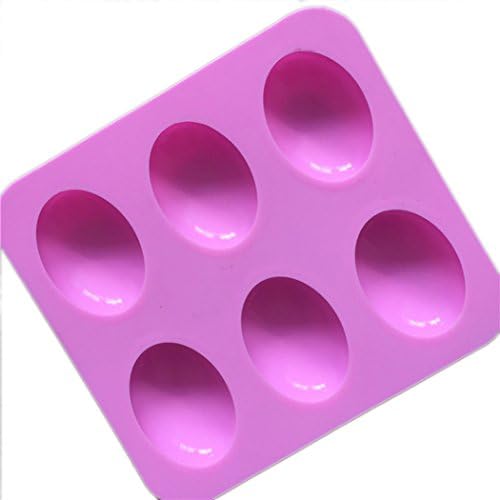 Molde de silicone em forma de ovo para sabonetes 6 cavidade para bolo de bolo diy panna cotta pudim geléia de assado no sabão de