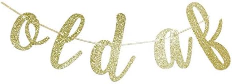 Banner de glitter de ouro antigo, diversão 30/40/50th/60th Birthday Party Decorations