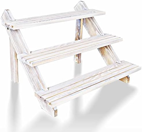 Lubanhand Vintage White Display Riser, estandes de exibição de brindes, Mostrando Mercadorias em cascata Organizador de