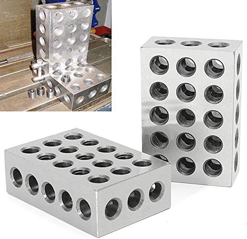 Falta 1 par de 1-2-3 blocos conjuntos de aço endurecido 2 2 2 orifícios MACHINISTA DE MACHINISTA