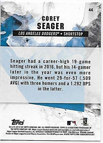 2019 Topps Fire Gold Mint #44 Corey Seager NM-MT Dodgers