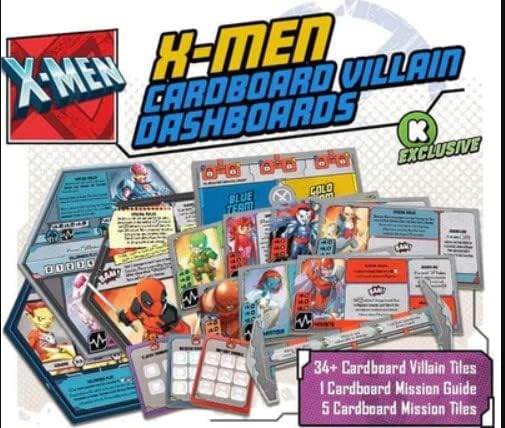 Marvel United: painéis de vilão de papelão X-Men
