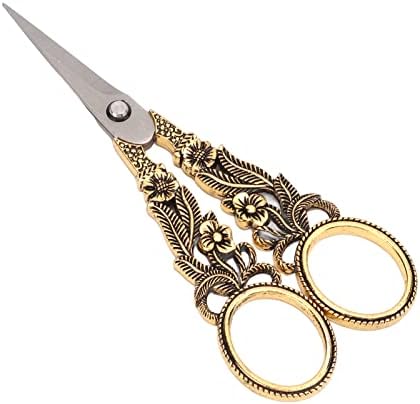 Tesoura vintage, tesoura artesanal em tesoura de aço inoxidável tesoura fofa tesoura de costura
