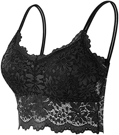 Sutiãs de renda floral para mulheres sem fio bralettes camisole colheita apertada top top de roupa íntima exótica acolchoada