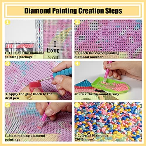 Clendo 5D Diamond Painting Kits para adultos, Sun and Moon Diamond Painting Drill Full Round Strasss Diamond Kit, Diamond