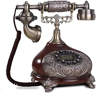 SELSD Vintage Fixed Telephone Key Dial Antique telefone fixo para escritório Home Hotel feito de resina