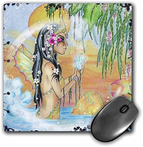 3drose llc 8 x 8 x 0,25 polegadas Aquamarine Tides Mouse Pad