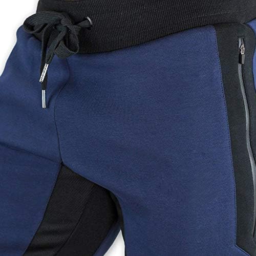 Ysento, algodão masculino Casual 3/4 corredor correndo com calças capréns abaixo do joelho ginástica shorts com zíper dos bolsos